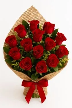 Buquê de 15 Rosas Vermelhas