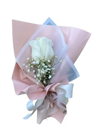Rosa Decorada Branca