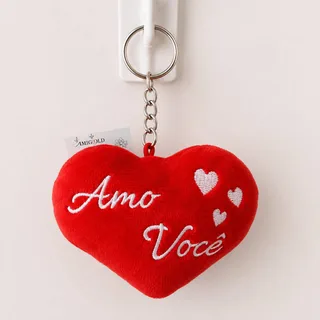 CHAVEIRO CORAÇÃO "AMO VOCÊ"