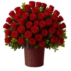 Arranjo com 50 Rosas Vermelha