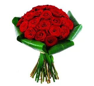 Bouquet 24 Rosas na Folhagem