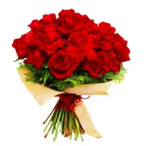 Bouquet com 15 Rosas Colombiana Vermelha