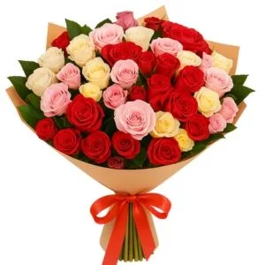 Bouquet com 30 Rosas Colorida