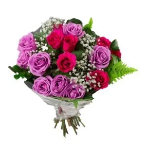 Bouquet de Rosas Lilás e Rosa