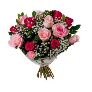 Bouquet de Rosas Vermelhas e Rosas