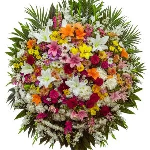 Coroa de Flores Mistas com Lírios