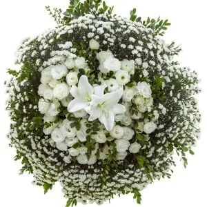 Coroa de Flores Nobres Branca