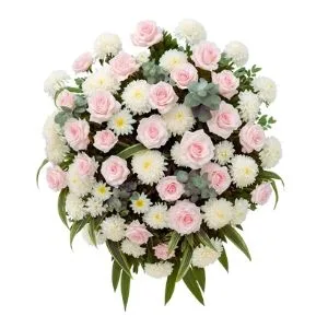 Coroa de Flores Rosada