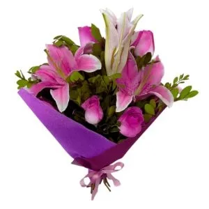 Premium Bouquet Primavera - Com Rosas e Lírios