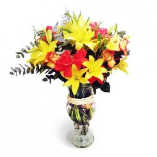 Super Jarra Especial Lirio com Rosas