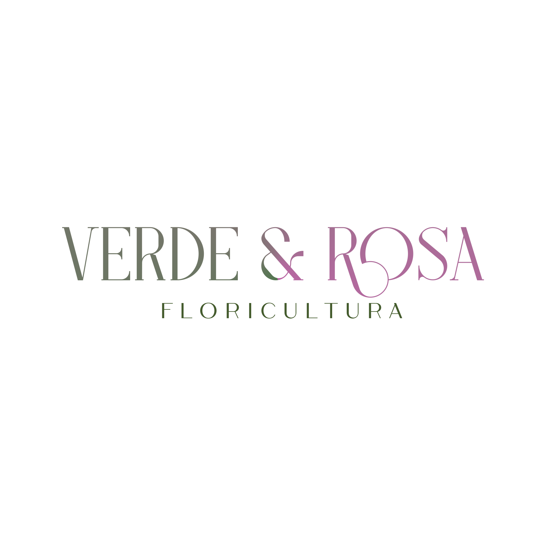 Capa da vitrine Floricultura Verde & Rosa