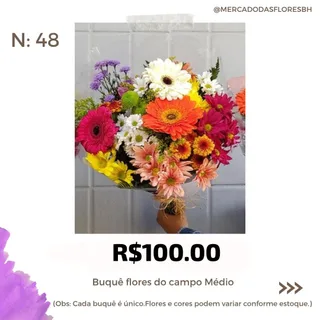 Buquê de flores do campo médio