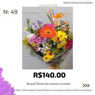 Buquê de flores do campo grande
